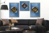Allah (C.C) , Prophet Muhammad (PBUH) Inscription and Ottoman Tughra Glass Wall Clock Set
