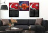 İSTİKLAL MARŞI MUSTAFA KEMAL ATATÜRK GÖRSELLİ CAM TABLO CAM SAAT SETİ 