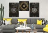 FELAK VE İHLAS SURELERİ YAZILI CAM TABLO CAM SAAT SETİ 