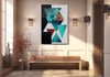 Dikey Sanat Temalı Cam Tablo 287