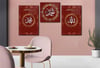 ALLAH C.C. İSMİ VE PEYGAMBER EFENDİMİZİN İSMİ YAZILI  CAM TABLO SAAT SETİ 