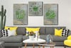 Allah (C.C) and Hz. Muhammad (PBUH) Tempered Glass Wall Art Set with Clock