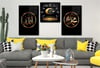 ALLAH C.C VE PEYGAMBER EFENDİMİZİN İSMİ YAZILI CAM TABLO CAM SAAT SETİ 