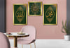 Allah (C.C) , Prophet Muhammad (PBUH) Inscription and Ayat al-Kursi Glass Wall Clock Set