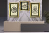 DİNİ TEMALI CAM TABLO VE Tempered Glass Wall Clock SETİ