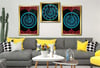 FELAK NAS VE İHLAS SURELERİ YAZILI CAM TABLO Tempered Glass Wall Clock SETİ