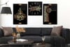 Tempered Glasss Wall Arts Religious-Themed Set with Clock