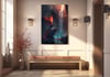 Dikey Sanat Temalı Cam Tablo 325