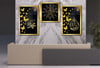 Allah (C.C), Prophet Muhammad (PBUH) and The Family of Prophet Muhammad (Ehli Beyt) Tempered Glass Wall Art Set with Clock