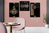 Tempered Glasss Wall Arts Religious-Themed Set with Clock