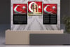İSTİKLAL MARŞI GENÇLİĞE HİTABE CAM TABLO SETİ