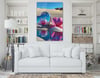 Dikey Sanat Temalı Cam Tablo 308