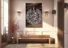 Glass Wall Art with Calligraphy of Surah Al-Falaq