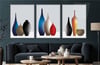 Alüminyum Çerçeveli Sanat Temalı 3'lü Set MDF Tablo 0047