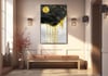 Dikey Sanat Temalı Cam Tablo 297