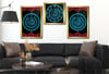 FELAK NAS VE İHLAS SURELERİ YAZILI CAM TABLO Tempered Glass Wall Clock SETİ