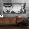 Atatürk'ün Mavi Gözleri ve Dosta Güven Düşmana Korku Veren Bakışları Saatli Cam Tablo 065