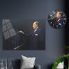 Sanat Temalı Cam Tablo Yuvarlak Cam Saat Seti