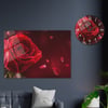Sanat Temalı Cam Tablo Yuvarlak Cam Saat Seti
