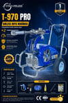 T-970 PRO Elektrikli Hidrolik Boya Makinası/Mavi