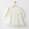 Andywawa Kız Bebek Elbise Ekru AC26257