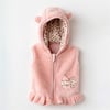 Andywawa Kız Bebek Peluş Yelek Pembe AC26234
