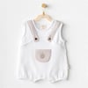 Andywawa Unisex Bebek Salopet Tulum Beyaz AC25901