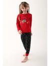 Arnetta Kız Çocuk Wonderful Days Baskılı Pijama Takımı Kırmızı AR2601-2