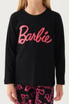 Barbie Kız Çocuk Pijama Takım Siyah L1766-3
