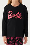 Barbie Kız Çocuk Pijama Takım Siyah L1766-3