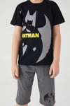 Batman Erkek Çocuk Bermuda Takım Siyah L1555-3