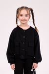 DMB Kız Çocuk Gabardin Ceket Siyah M0478