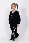 DMB Kız Çocuk Gabardin Ceket Siyah M0478