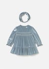 Mayoral Kız Bebek Kadife Elbise Taç Blue Bell 2904