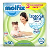 Molfix İzotonik Sulu Mendil Ferah Temizlik 3X60 Yaprak