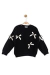 NK Kids Çocuk Fiyonklu Sweat Siyah 4-8 Yaş 39508