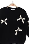 NK Kids Çocuk Fiyonklu Sweat Siyah 4-8 Yaş 39508