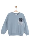 NK Kids Erkek Çocuk Sweat Mavi 8-14 Yaş 49302