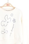 NK Kids Kız Bebek Magnet Sweat 1-4 Yaş Krem-Lacivert 39601