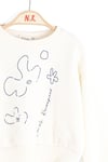 NK Kids Kız Bebek Magnet Sweat 1-4 Yaş Krem-Lacivert 39601