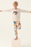 RolyPoly Erkek Çocuk Dinazorlu Pijama Takımı Bej RP3363-2