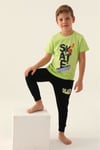 RolyPoly Erkek Çocuk Pijama Takımı Lime RP3354-2