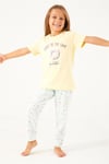 RolyPoly Kız Çocuk Donut Baskılı Pijama Takımı Limon Çiçeği RP3101-2