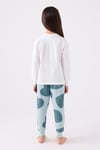 RolyPoly Kız Çocuk Pijama Takımı Krem-Su Yeşili RP3471-2