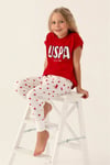 U.S.Polo Kız Çocuk Garson Boy Pijama Takımı Kırmızı US1834-G