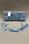  Bebe Mavi Kağıt Gül Çiçek 1 paket 144 lü 