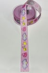 Baskılı Yıldız Grogren Kurdele 1 mt 2,5 cm Pembe