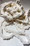 Beyaz Peluş Şerit Ponpon,Tavşan Kuyruğu Ponpon,Peluş Ponpon 1 mt