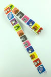 Çoklu Hahvan Figürleri Baskılı Grogren Kurdele 10 Mt