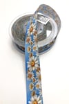 Papatya Desenli  Grogren Kurdela 2,5 cm 1 mt